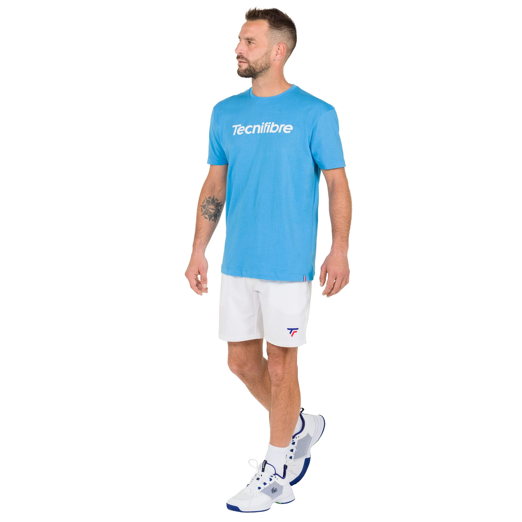 TEAM COTTON TEE AZUR HOMME