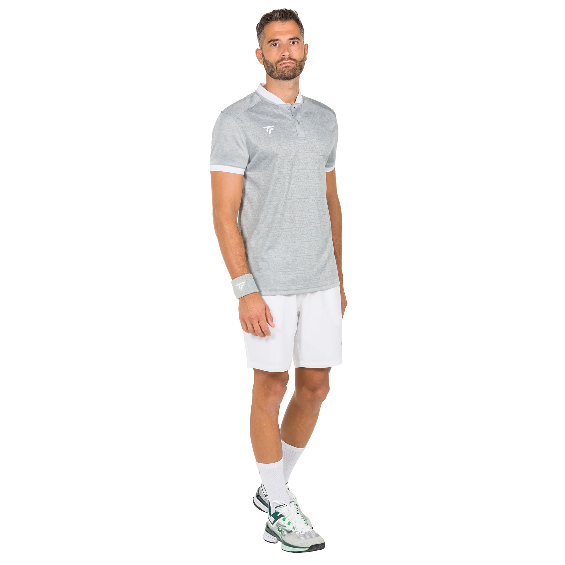 TEAM MESH POLO SILVER HOMME